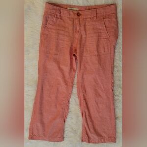 Anthropologie Pilco Wide Leg Coral/Orange Pants GUC SZ 10